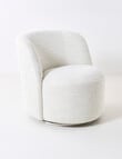 LUCA Furniture Belmont Fabric Swivel Chair, Boucle Natural product photo