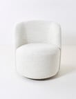 LUCA Furniture Belmont Fabric Swivel Chair, Boucle Natural product photo View 02 S