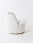 LUCA Furniture Belmont Fabric Swivel Chair, Boucle Natural product photo View 03 S