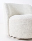 LUCA Furniture Belmont Fabric Swivel Chair, Boucle Natural product photo View 04 S