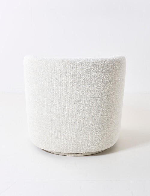 LUCA Furniture Belmont Fabric Swivel Chair, Boucle Natural product photo View 06 L