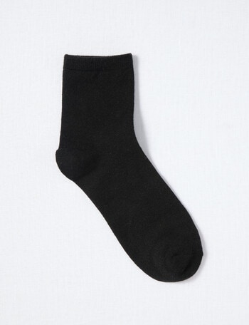 Lyric Wool Blend Q Crew Sock, 1-Pack, Black, 4-11 product photo