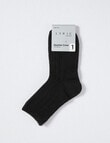 Lyric Wool Blend Cable Q Crew Socks, 1- Pack, Black, 4-11 product photo View 02 S