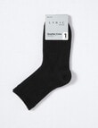Lyric Wool Blend Rib Q Crew Sock, 1-Pack, Black, 4-11 product photo View 02 S