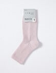 Lyric Wool Blend Rib Q Crew Sock, 1-Pack, Cosmetic Pink, 4-11 product photo View 02 S