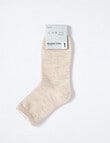 Lyric Wool Blend Q Crew Sock, 1-Pack, Almond Marle, 4-11 product photo View 02 S