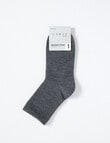 Lyric Wool Blend Q Crew Sock, 1-Pack, Charcoal Marle, 4-11 product photo View 02 S