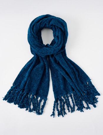 Boston + Bailey Chenille Blanket Scarf, Teal product photo