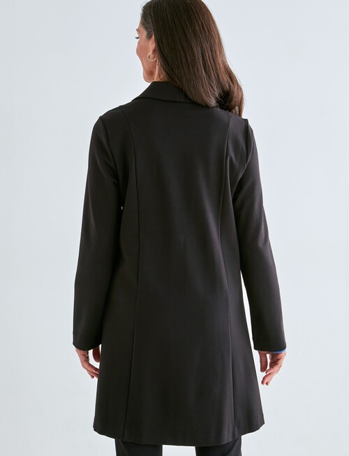 Ella J Ponte Coat, Black product photo View 02 L