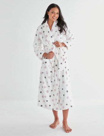 Zest Sleep Longline Robe, Pink Spot product photo