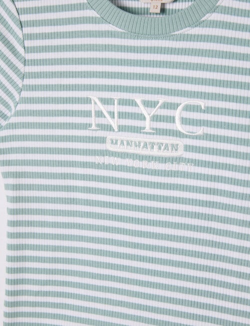 Switch NYC Short Sleeve Rib Tee, Seafoam product photo View 02 L