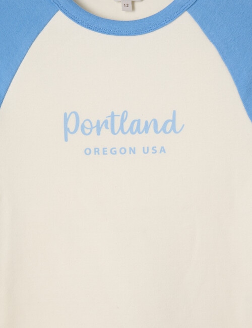 Switch Portland Long Sleeve Tee, Baby Blue & Vanilla product photo View 02 L