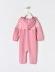 Little Bundle Knitted All in Onesie, Pink product photo View 03 S