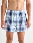 Chisel Cotton Check Boxer, 2-Pack, Burgundy & Blue product photo View 03 S