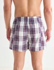 Chisel Cotton Check Boxer, 2-Pack, Burgundy & Blue product photo View 04 S