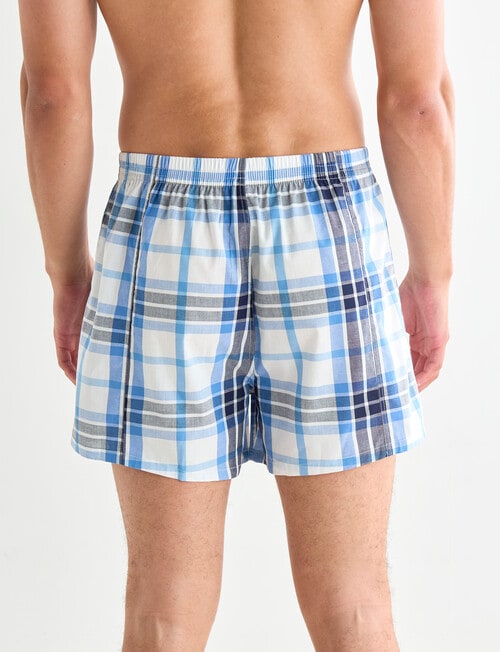 Chisel Cotton Check Boxer, 2-Pack, Burgundy & Blue product photo View 05 L