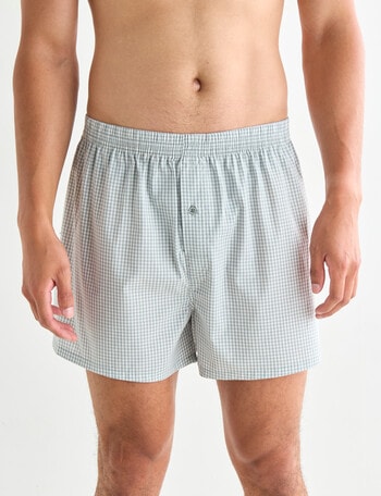 Chisel Cotton Check Boxer, 2-Pack, Green product photo