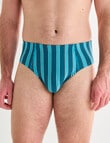 Chisel Vertical Stripe Brief, 2-Pack, Navy & Teal product photo View 02 S