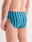 Chisel Vertical Stripe Brief, 2-Pack, Navy & Teal product photo View 03 S