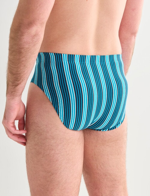 Chisel Vertical Stripe Brief, 2-Pack, Navy & Teal product photo View 03 L