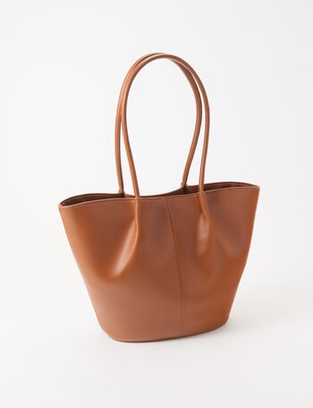 Whistle Accessories Pleat Tote Bag, Brown product photo