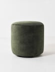 LUCA Brooklyn Fabric Ottoman Small, Velvet Green product photo View 03 S