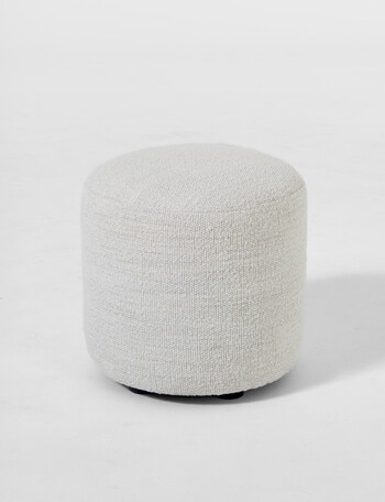 LUCA Brooklyn Fabric Ottoman Small, Boucle Natural product photo