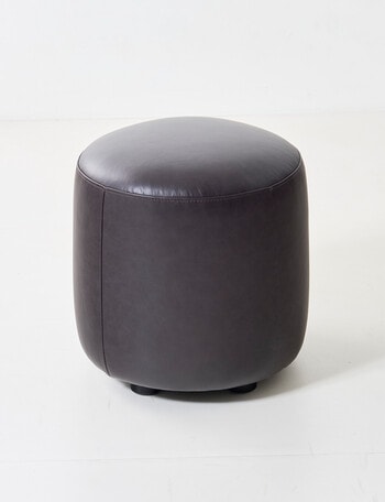 LUCA Furniture Brooklyn Leather Ottoman Small product photo