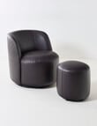 LUCA Furniture Brooklyn Leather Ottoman Small product photo View 07 S