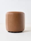 LUCA Brooklyn Leather Ottoman Small, Bark product photo View 03 S