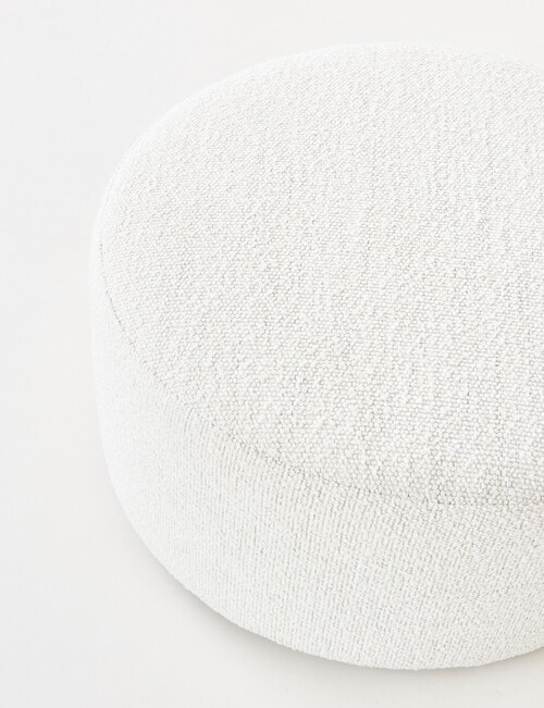 LUCA Brooklyn Fabric Ottoman Large, Boucle Natural product photo View 04 L