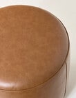 LUCA Brooklyn Leather Ottoman Small, Bark product photo View 02 S