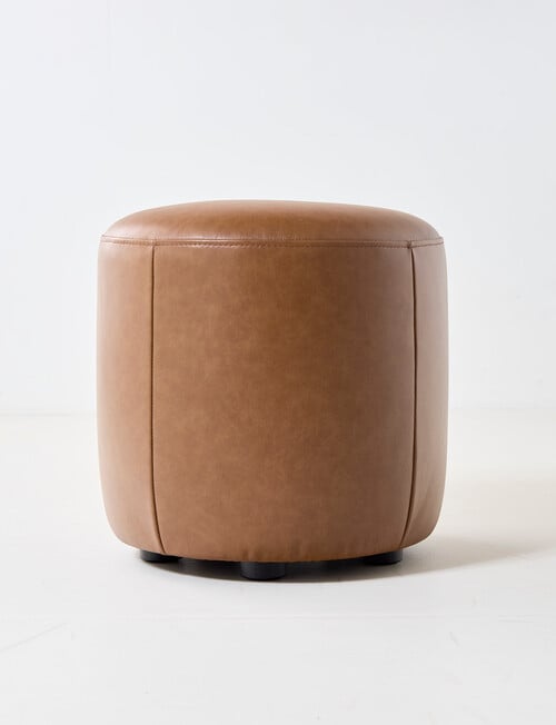LUCA Brooklyn Leather Ottoman Small, Bark product photo View 03 L