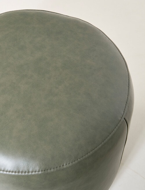 LUCA Brooklyn Leather Ottoman Small, Green product photo View 02 L