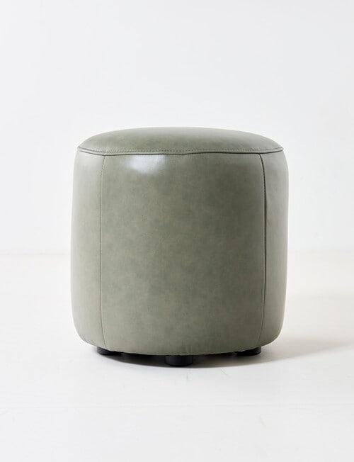 LUCA Brooklyn Leather Ottoman Small, Green product photo View 03 L