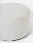 LUCA Brooklyn Fabric Ottoman Large, Boucle Natural product photo View 02 S