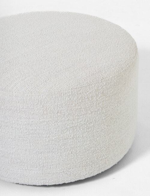 LUCA Brooklyn Fabric Ottoman Large, Boucle Natural product photo View 02 L