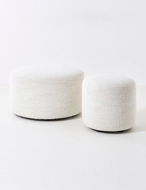 LUCA Brooklyn Fabric Ottoman Large, Boucle Natural product photo View 07 L