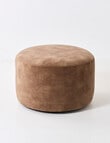 LUCA Furniture Brooklyn Fabric Ottoman Large, Cognac product photo