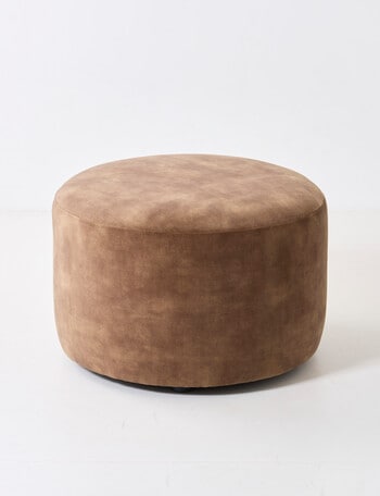 LUCA Furniture Brooklyn Fabric Ottoman Large, Cognac product photo
