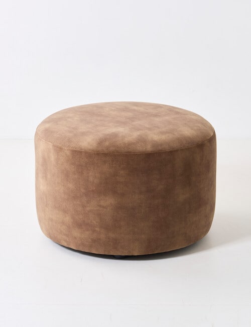 LUCA Furniture Brooklyn Fabric Ottoman Large, Cognac product photo