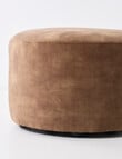LUCA Furniture Brooklyn Fabric Ottoman Large, Cognac product photo View 03 S