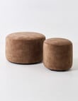 LUCA Furniture Brooklyn Fabric Ottoman Large, Cognac product photo View 07 S