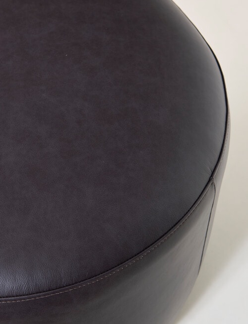 LUCA Brooklyn Leather Ottoman Large, Ash product photo View 02 L