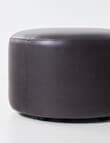 LUCA Brooklyn Leather Ottoman Large, Ash product photo View 03 S