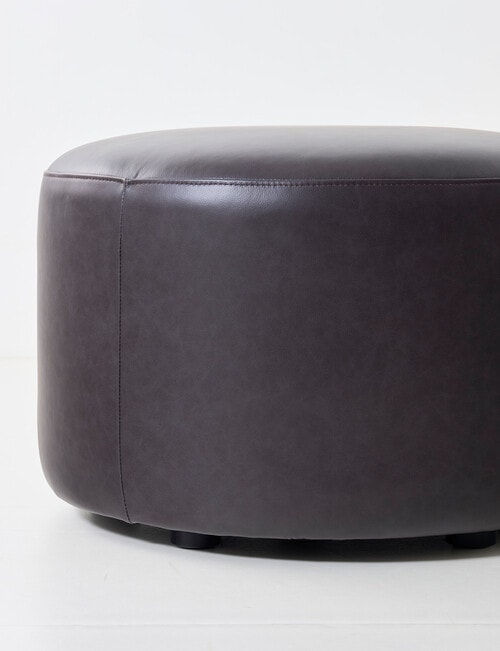LUCA Brooklyn Leather Ottoman Large, Ash product photo View 03 L