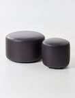 LUCA Brooklyn Leather Ottoman Large, Ash product photo View 07 S
