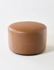 LUCA Furniture Brooklyn Leather Ottoman Large, Bark product photo