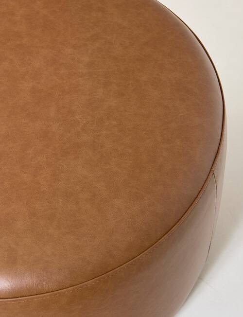 LUCA Brooklyn Leather Ottoman Large, Bark product photo View 02 L