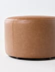 LUCA Brooklyn Leather Ottoman Large, Bark product photo View 03 S